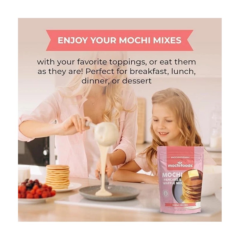 Mochi Foods Hawaii Original Mochi Pancake Mix - Light, Fluffy