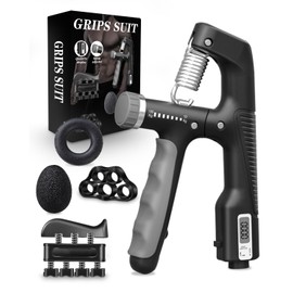 Victoper Grip Strength Trainer Set, 5-in-1 Adjustable Hand Gripper Kit (10-100kg) with Smart Counter, Forearm & Finger Exerciser for Strength Training, Rehabilitation & Gifts for Men