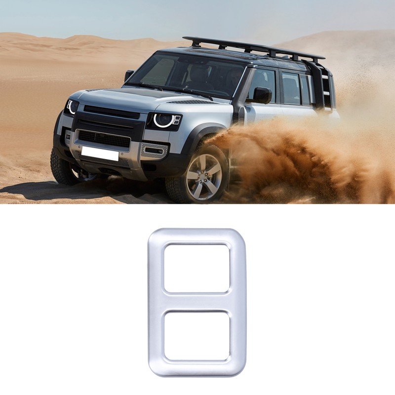 Rear Trunk Trailer Button Frame ABS Silver Trim Fit for