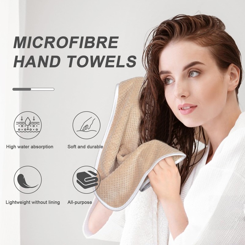 KinHwa Microfibre Guest Towels, Hand Towels, 30 x 50 cm,