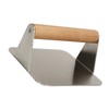 Burger Smasher 304 Stainless Steel Square Handheld Burger Press Wooden