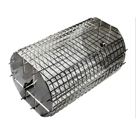 OneGrill Performer Series Universal Fit Grill Rotisserie Spit Rod Basket; Stainless Steel Tumble & Flat Basket in One.(Fits 1/2 Inch Hexagon & 3/8 Inch Square Spits)