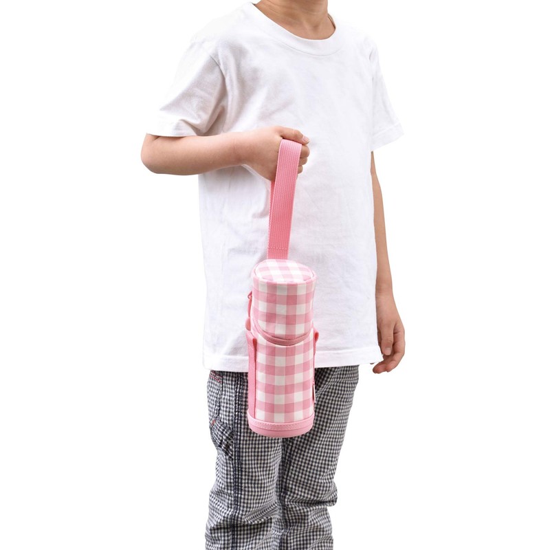 Thermos APG-350 P-CH My Bottle Pouch with Strap, Pink Checked,