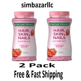 Nature's Bounty Cabello Piel y Uñas Vitaminas Biotina Mujeres Multivitamínico90 (Paquete de 2)