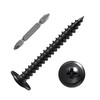 (100 pcs)#8×2" Black Truss Head Wood Screws Quick Metal Self