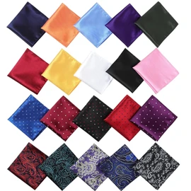 Jeatonge Pocket Squares for Men 20 Pack Mens Pocket Squares handkerchiefs Set Assorted Colors with Box