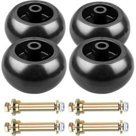 no brand 4x Mower Deck Wheels Kit For Exmark 103-3168 116-9981 Kubota Anti Scalp Wheel