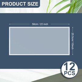 Fabbay 12 Pcs Sandblast Cabinet Inner Lens Protector 22 x 10'' Standard Abrasive Window Blasting Cabinet Lens Cover Adhesive Polyester Clear Visibility Sand Blast Film for Media Blaster Replacement