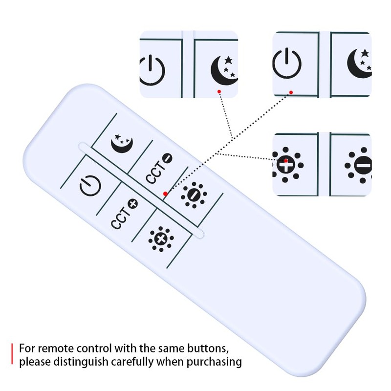 PZL Replacement Remote Control Compatible with Yikuneng 36W 42W LED