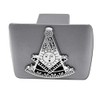 Masonic Compass Sun and Quadrant Past Master Brushed All Metal