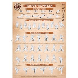 Spectra Verlag Karate | Karate Techniques Poster | A1 - 594 x 841 mm