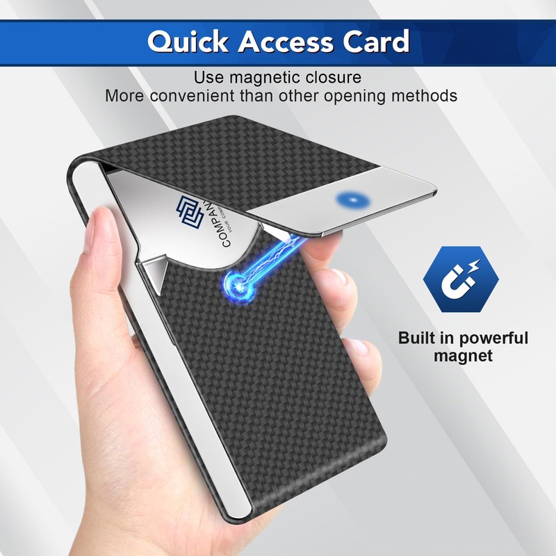 DMFLY Business Card Holder, Metal Slim Business Card Case, Pocket