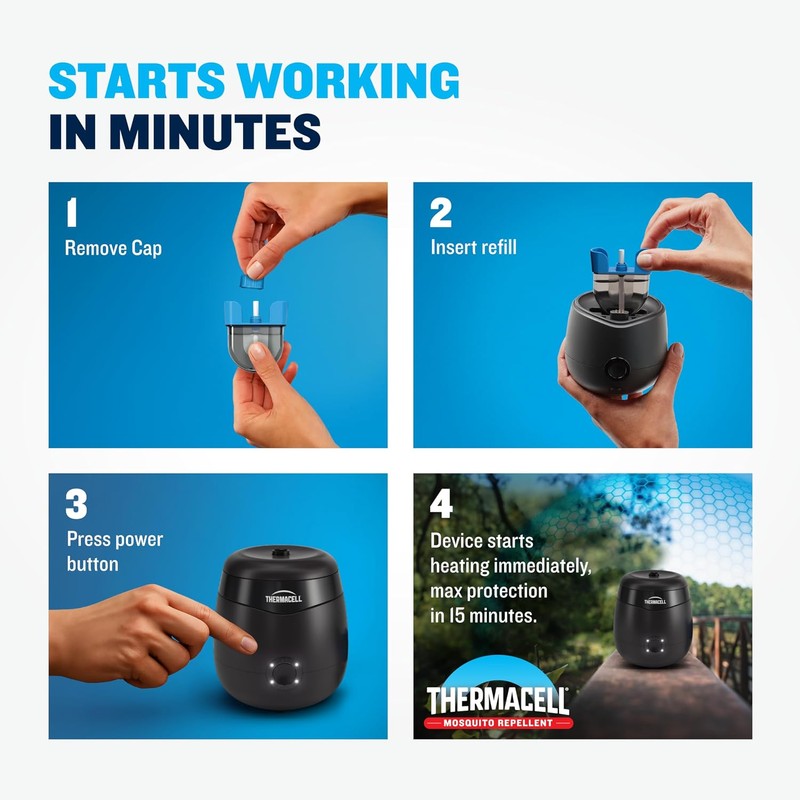 Thermacell Mosquito Rechargeable Repeller Refills; Compatible with Thermacell E-Series &