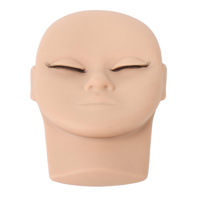 Lash Extension Mannequin Head, Simulated Reusable Practice Safe 3D Rubber