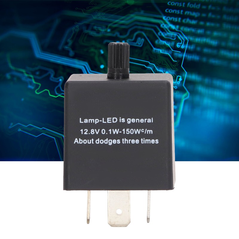 LED Flasher Relay Adjustable Frequency 3 Pin ABS Waterproof Module