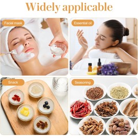 Tazón para Mascarillas Faciales y Aceites Esenciales, 10 Piezas de Vidrio Duradero, Recipientes Transparentes para Tratamientos en Salones de Belleza Casa