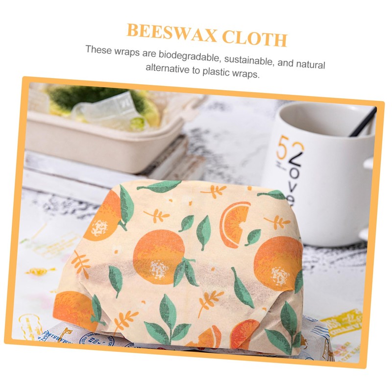 Beavorty Beeswax Food Wrap 3 Sheets Preservation Cloth Reusable Food