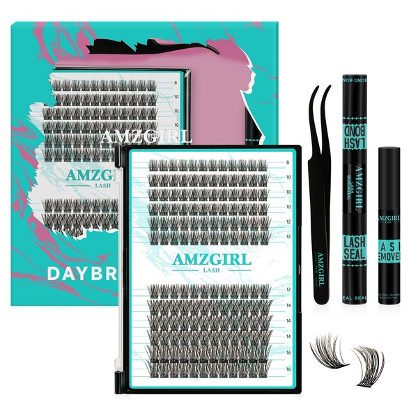 Lash Extension Kit,DIY Individual Lashes Clusters Kits 144Pcs,with Bond And