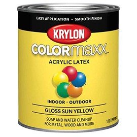 Krylon® COLORmaxx™ Brush-On, Gloss, Sun Yellow, 1 Quart