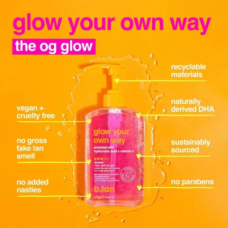 Gel Autobronceador B.tan Best Clear Glow Your Own Way 480