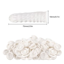 300PCS Finger Cots、Disposable and Durable Latex Nail Covers、Suitable for Electronic Repairs, Tattoos, Manicures, Hand Eczema (300PCS)
