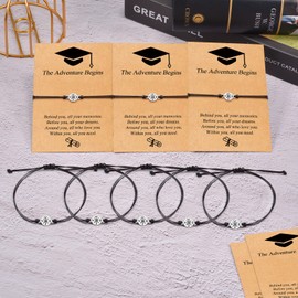 GBTBYS 20PCS Graduation Gifts Bulk Compass Bracelets, Class of 2024, The Adventure Begins, Graduate 5th 6th 8th Grade Senior College High School Inspirational Bracelet Gift for Women Girls