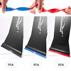 NEWISHTOOL Bulldozer Squeegee Kit Tint Tools, Long Handle Rubber Squeegee for Front/Back Rear Window Film Application, Pack of 3 Different Durometer Blade Replaceable Auto Flat Glass Tint Squeegee