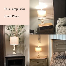 PoKat 20.5" Retro Table Lamps Set of 2 Nightstand Lamp for Bedroom Vintage Rustic Table Lamps for Living Room Traditional Nightstand Bedside Lamps, Suitable for Small Place