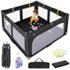 INFANS Foldable Baby Playpen with Mat, 59” x 59” Large