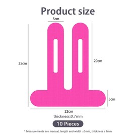 FDEETY Pack of 10 Kinesiology Tape Knee Tape Face Wrinkles Precut Kinesiology Tape Physio Tape Patella Tape Precut Muscle Tape (Rose)