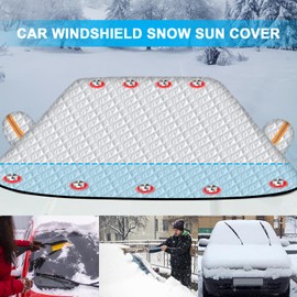 Elegant Choise Car Windshield Snow Ice Cover,Thickened Magnetic Windshield Cover for Ice and Snow for Most Cars SUV,Truck,Vans (Large)