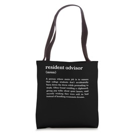 Funny College Dorm RA Definition Tote Bag