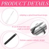 60 Pcs Brow Lamination Brush,Micro Eyebrow Brush with Cap Portable