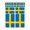 Generisch Set of 10 Flag Stickers Sweden Car Sticker