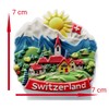3D -SWITZERLAND ZURICH ALPS Fridge Magnet City Souvenir Travel Memory