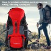 50L Waterproof Bag Camping Climbing Outdoor Travel Hiking Backpack Red