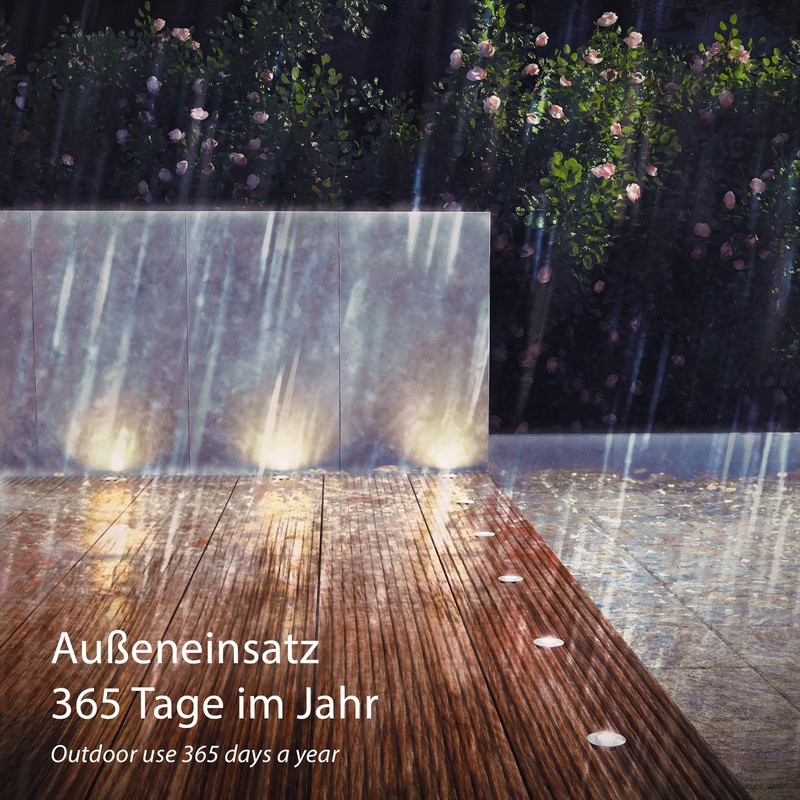 ledscom.de Bino LED Recessed Floor Light for Outdoor Use, IP67,