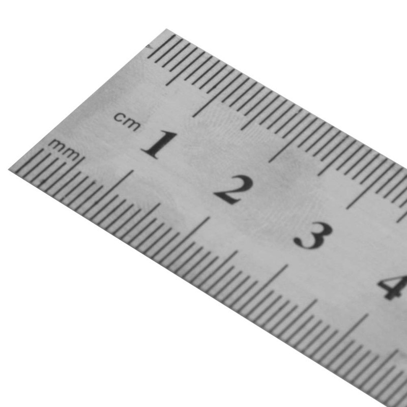 Regla métrica de metal de acero inoxidable de 30 cm,