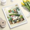 MjhRcll Gnome Succulents Paint by Numbers for Adults,Cute Gnomes Paint