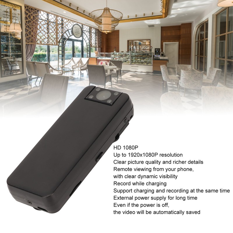 Mini Body Camera HD 1080P Night Vision Wearable Back Clip