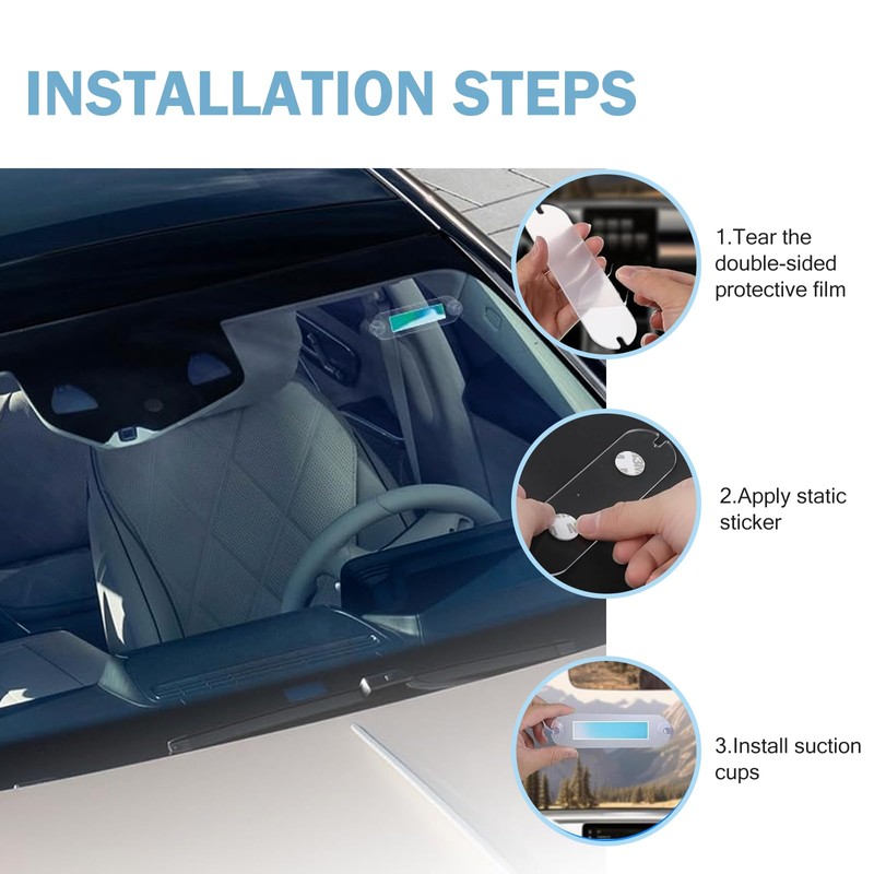 Opuweiy EZ Pass Holder, Easy-to-pass Transparent Bracket, Car Windshield EZ