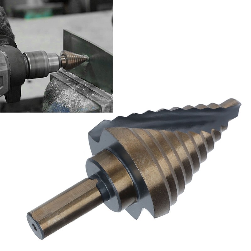 Spiral Step Drill Bit 10 Size Dark Yellow High Speed