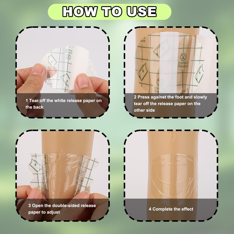 20pcs Self Adhesive Invisible Heel Anti-Wear Sticker, Transparent Waterproof Anti-Friction