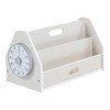 ECR4Kids Double-Sided Book Caddy with Countdown Timer, Portable Library, White