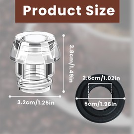2 Sets Coffee Percolators Knob Replacement Knob Top and Washer Ring, Compatible with Farberware Yosemite Coffee Percolators, Transparent Pot Filters Top