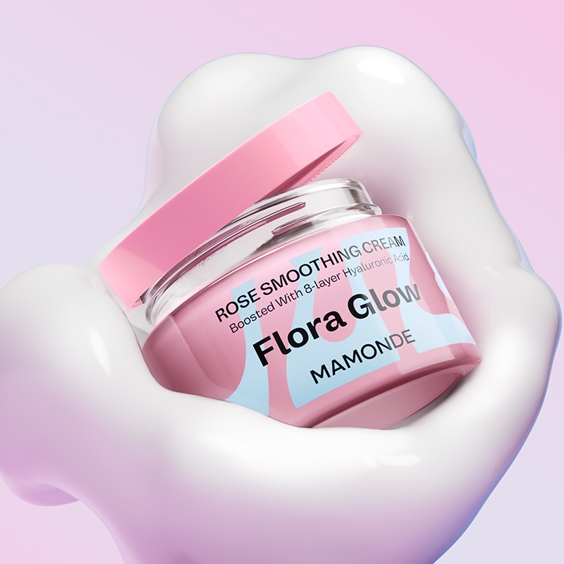 Mamonde [마몽드]플로라 글로우 로즈 스무딩 크림 [Mamonde] Flora Glow Rose