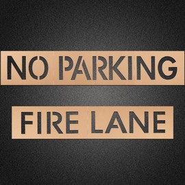 Tinlade 4" Fire Lane No Parking Pavement Word Letter Stencil Template Cardboard Stencils Reusable Signs for Curbs Parking Lots Asphalt Concrete