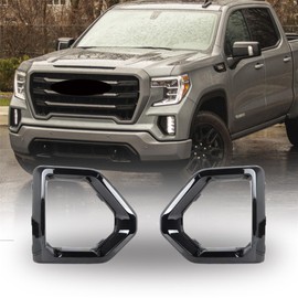 WFLNHB 2Pcs Front Bumper Fog Light Outer Bezel Replacement for Sierra Denali SLT AT4 2019 2020 2021 Left+Right Side