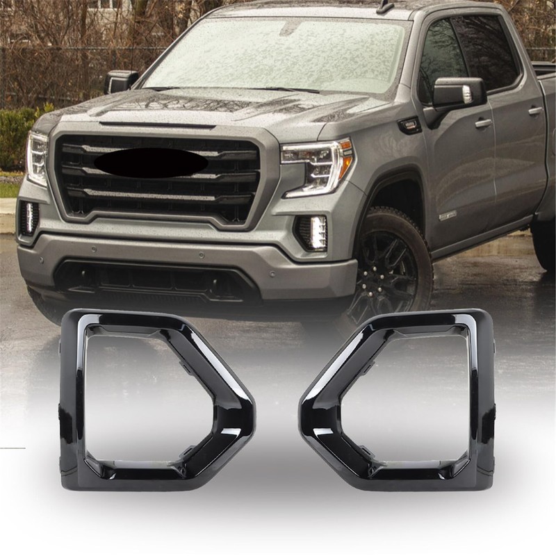 WFLNHB 2Pcs Front Bumper Fog Light Outer Bezel Replacement for