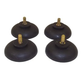 4x Male #8-32 Stud Screw In 1 1/2" Rubber Suction Cups Feet 1/2" Tall 3/8" Made IN USA. JL Missouri Parts & Misc.